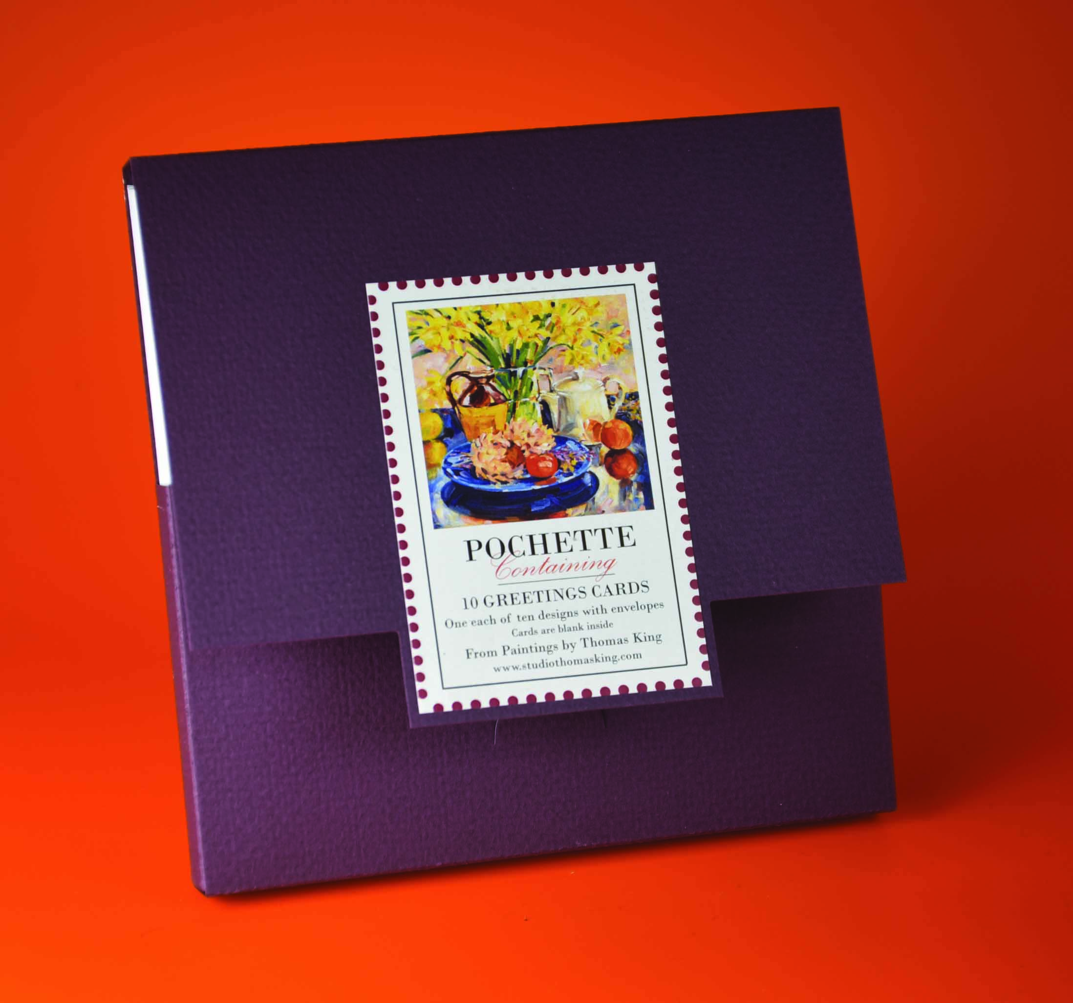 Mauve Pochette containing Ten individual Greetings Cards with Envelopes. Click on image for more details.